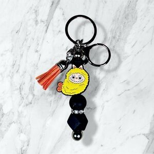Labubu Shrimp The Monsters Beaded Keychain